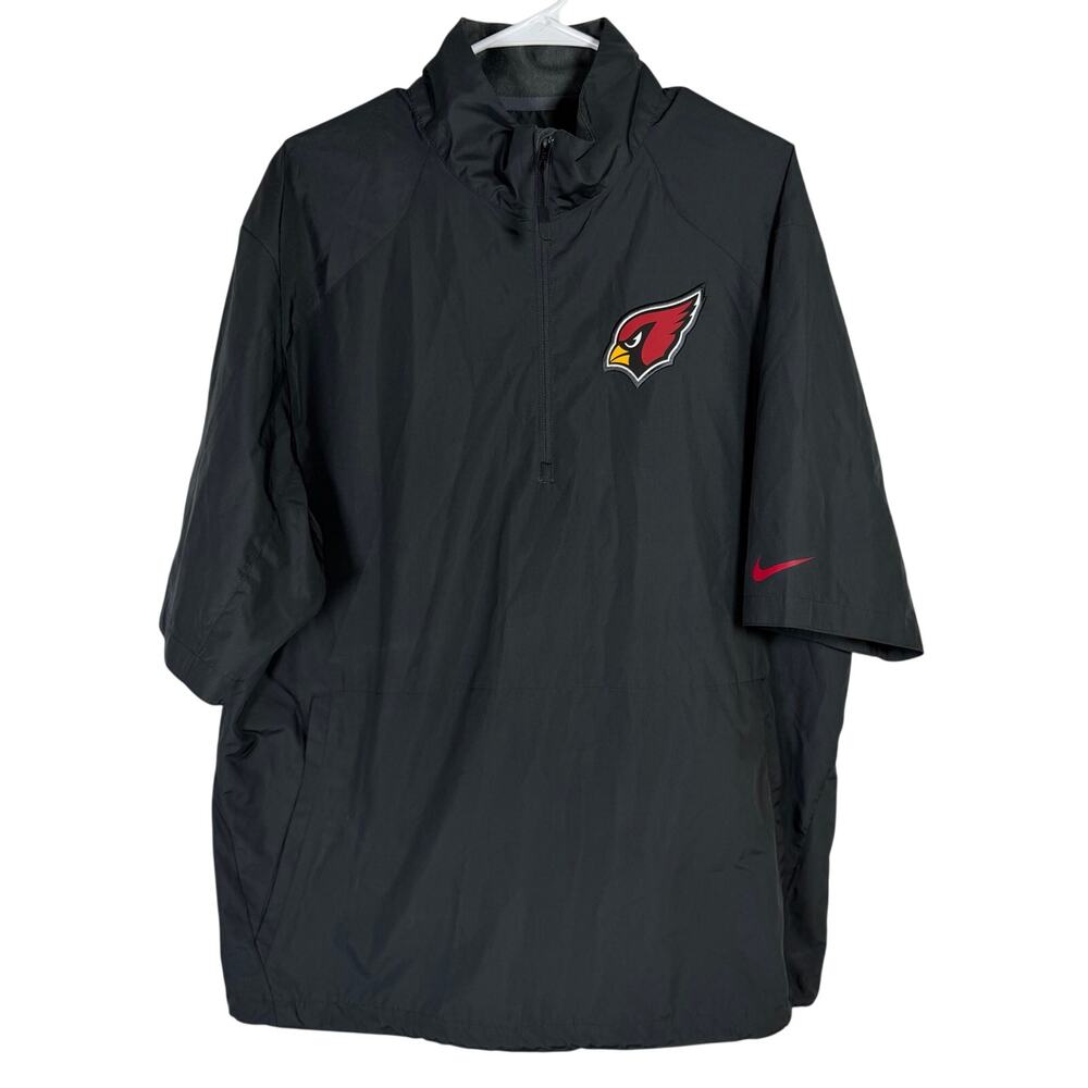 Nike Arizona Cardinals NFL On Field Sideline Pullover Windbreaker Coach Jacket L